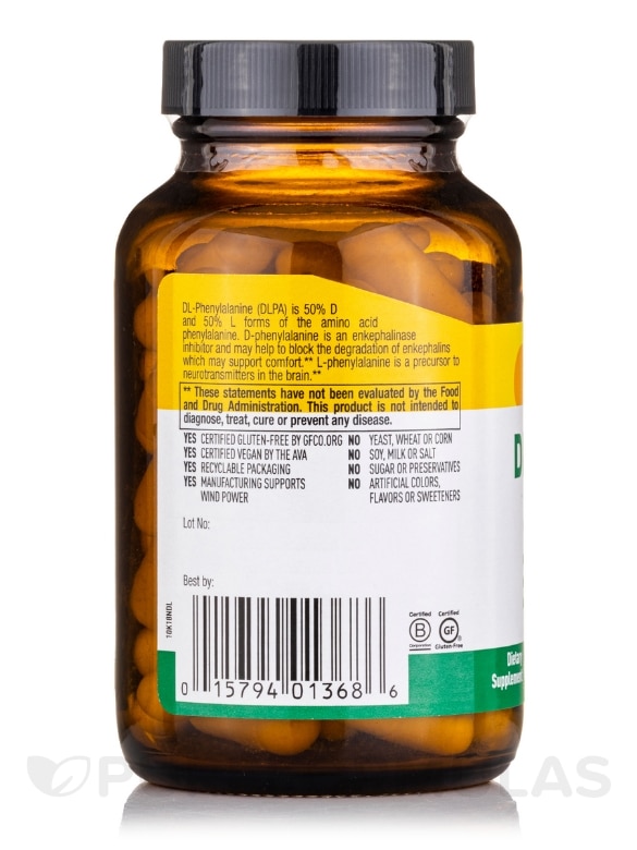 DLPA Caps 1000 mg - 60 Capsules - Alternate View 2