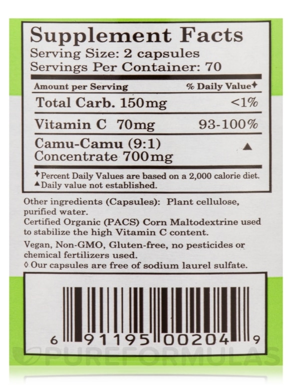 Royal Camu® Light - 140 Vegetarian Capsules - Alternate View 4