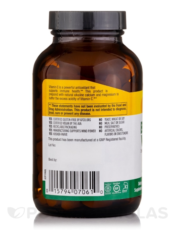 Buffered Vitamin C 1000 mg with Bioflavonoids - 100 Tablets - Alternate View 2