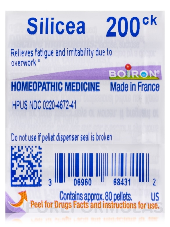Silicea 200ck - 1 Tube (approx. 80 pellets) - Alternate View 3