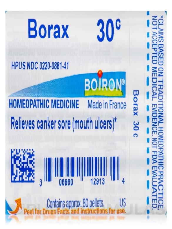 Borax 30c - 1 Tube (approx. 80 pellets) - Alternate View 6