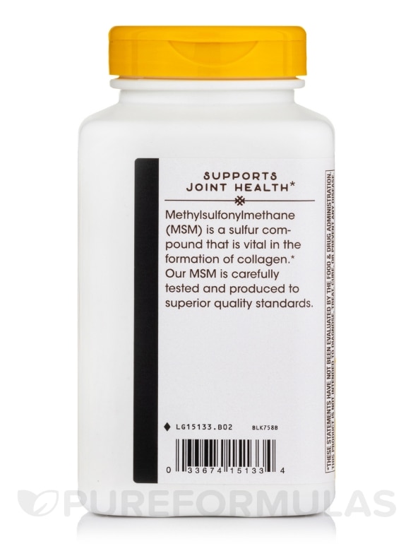 MSM 1000 mg - 200 Tablets - Alternate View 3