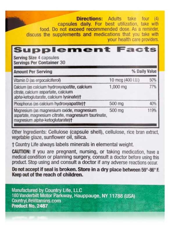 Target-Mins® Calcium with Vitamin D Complex - 120 Vegetarian Capsules - Alternate View 3