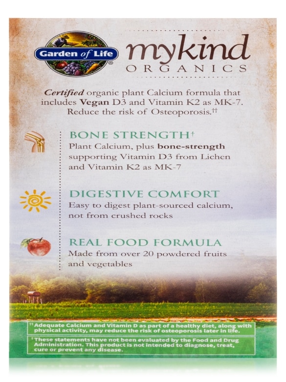 mykind Organics Organic Plant Calcium - 180 Vegan Tablets - Alternate View 9
