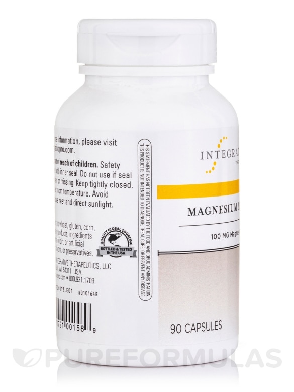 Magnesium Malate - 90 Vegetarian Capsules - Alternate View 3