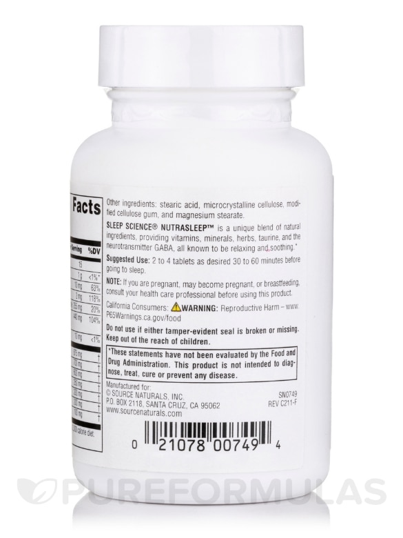 NutraSleep™ (Multi-Nutrient & Herb Complex) - 40 Tablets - Alternate View 2