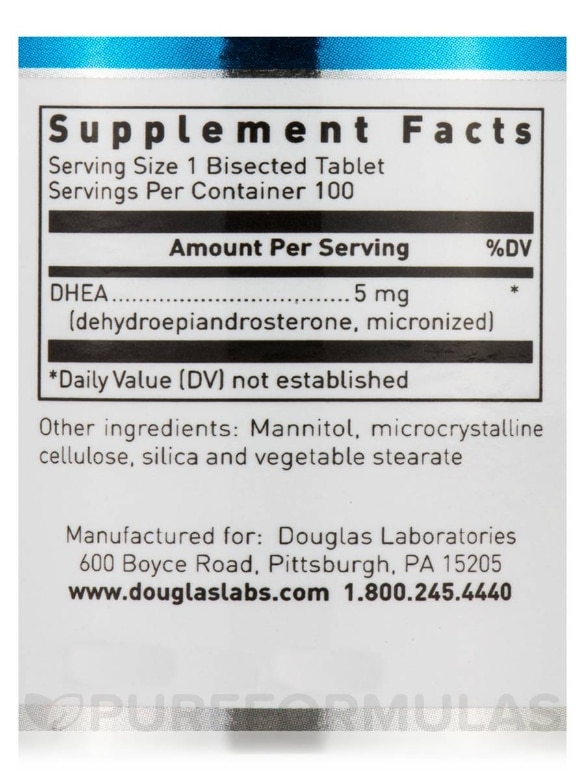 DHEA 5 mg (Dissolvable) - 100 Tablets - Alternate View 5