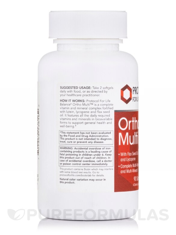 Ortho Multi™ with Flax Seed Oil - 90 Softgels - Alternate View 3