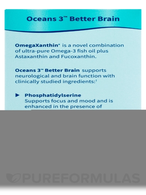 Oceans 3™ - Better Brain - 90 Softgels - Alternate View 9