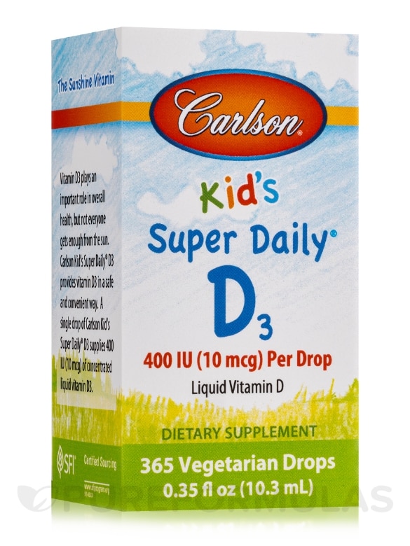 Kid's Super Daily® D3 400 IU (10 mcg) - 0.35 fl. oz (10.3 ml)