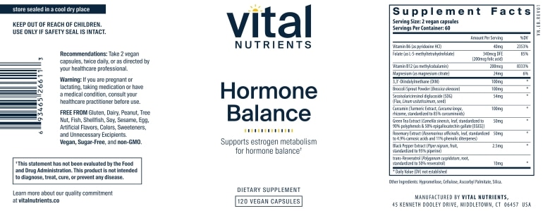 Hormone Balance - 120 Capsules - Alternate View 4