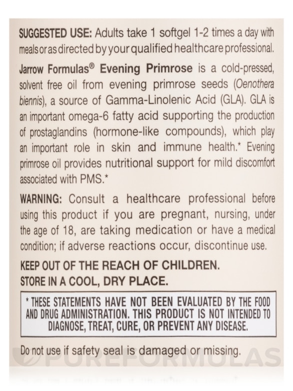 Evening Primrose 1300 mg - 60 Softgels - Alternate View 4