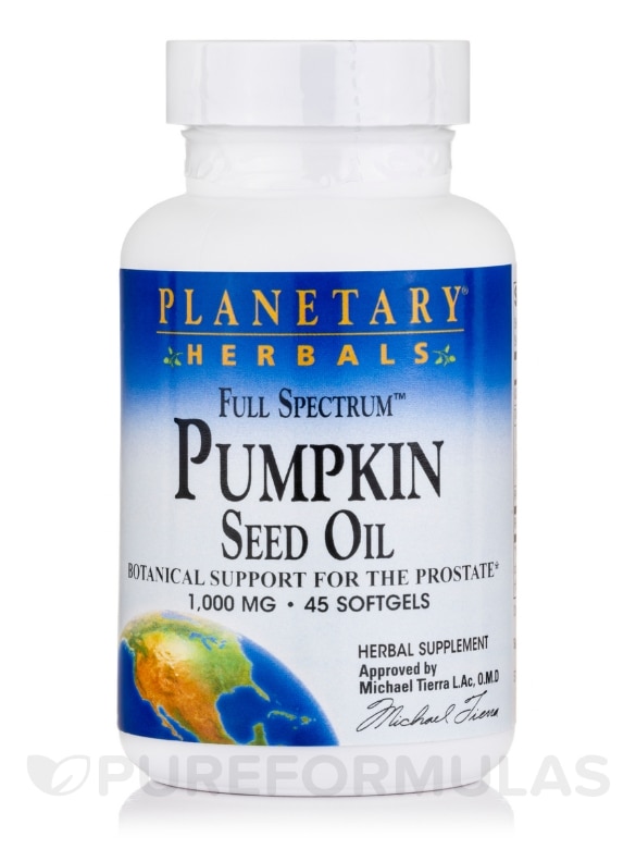 Full Spectrum Pumpkin Seed Oil 1000 mg - 45 Softgels
