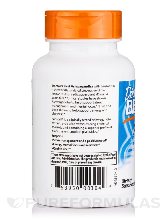 Ashwagandha with Sensoril® 125 mg - 60 Veggie Capsules - Alternate View 2