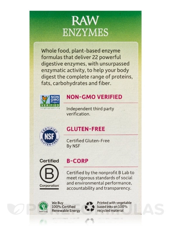 Raw Enzymes™ Women - 90 Vegetarian Capsules - Alternate View 5