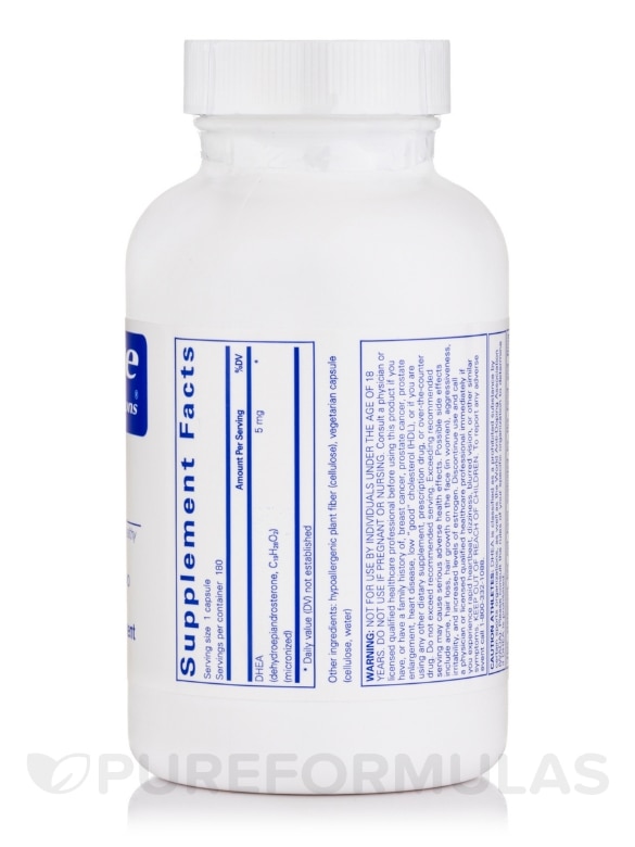 DHEA 5 mg - 180 Capsules - Alternate View 1