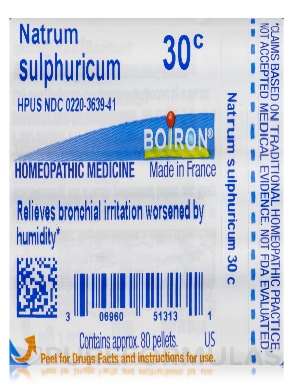 Natrum sulphuricum 30c - 1 Tube (approx. 80 pellets) - Alternate View 6