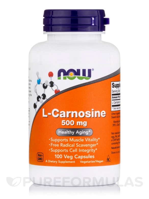 L-Carnosine 500 mg - 100 Veg Capsules