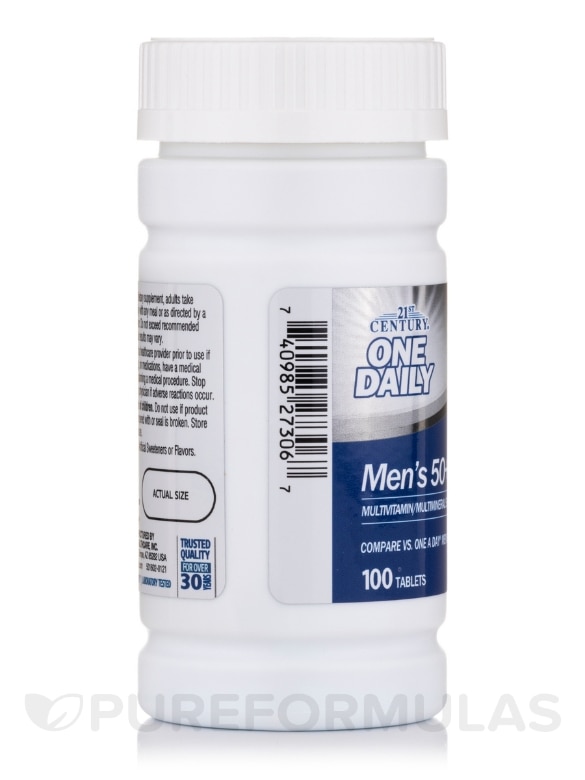 One Daily Multivitamin / Multimineral (Men's 50+) - 100 Tablets - Alternate View 3