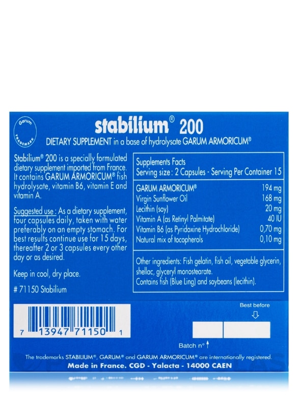 Stabilium® 200 - 30 Capsules - Alternate View 7