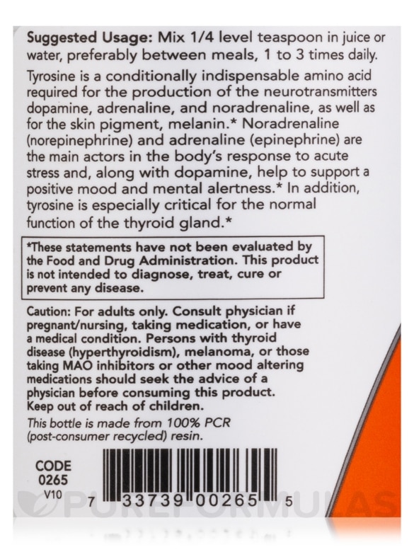 L-Tyrosine Powder - 4 oz (113 Grams) - Alternate View 4