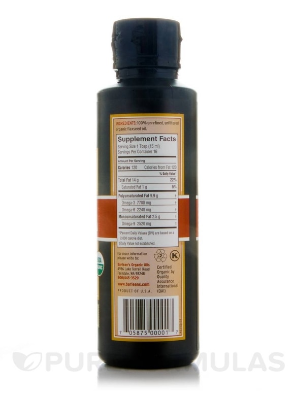 Fresh Flax Oil - 8 fl. oz (236 ml) - Alternate View 1