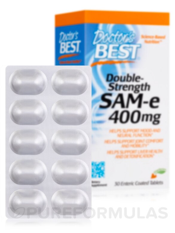 SAM-e 400 mg (Double Strength) - 30 Tablets - Alternate View 1