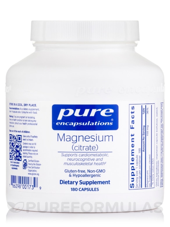 Magnesium (Citrate) - 180 Capsules