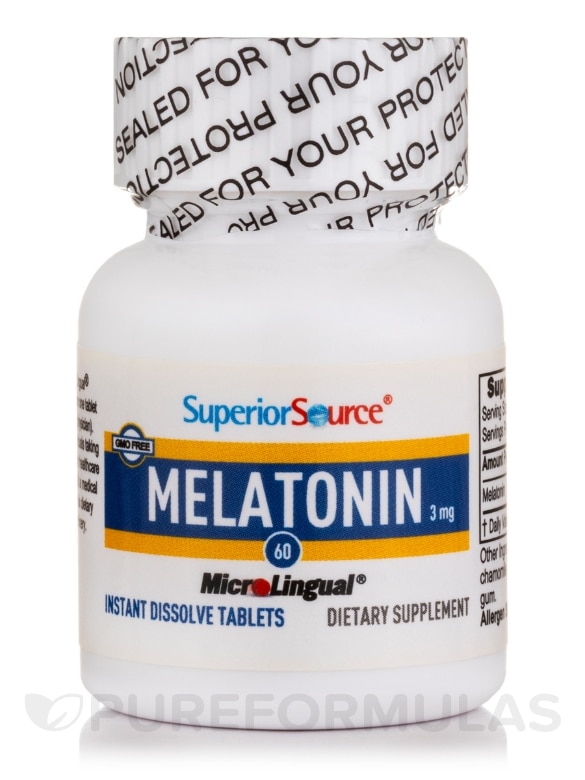 Melatonin 3 mg - 60 MicroLingual® Tablets - Alternate View 2