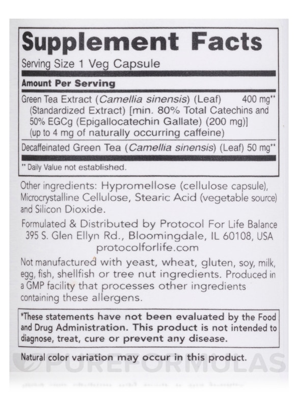 EGCg Green Tea Extract - 90 Veg Capsules - Alternate View 3