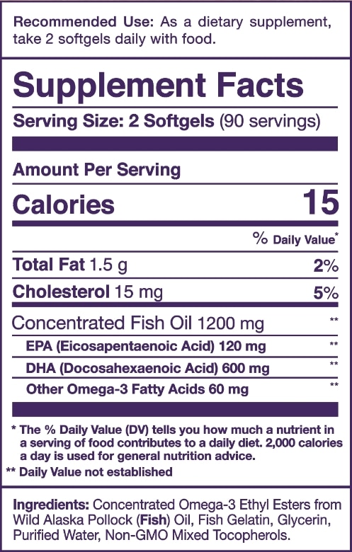 Wild Alaskan Fish Oil - Prenatal DHA 600 mg - 60 Fish Softgels - Alternate View 4