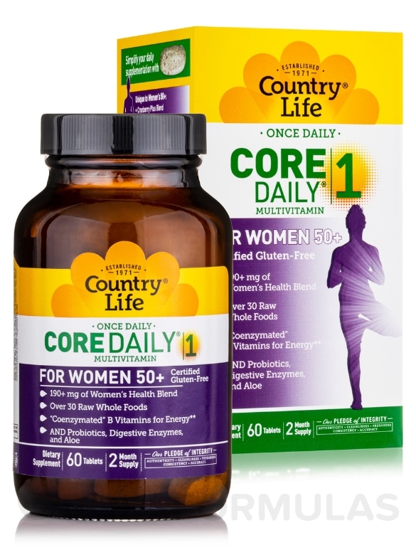 Core Daily 1® Multivitamin for Women 50+ - 60 Tablets - Alternate View 1