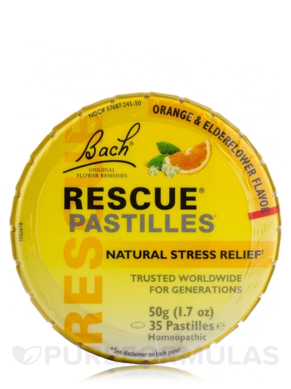 Rescue® Pastilles, Orange & Elderberry Flavor - 35 Pastilles (1.7 oz / 50 Grams)