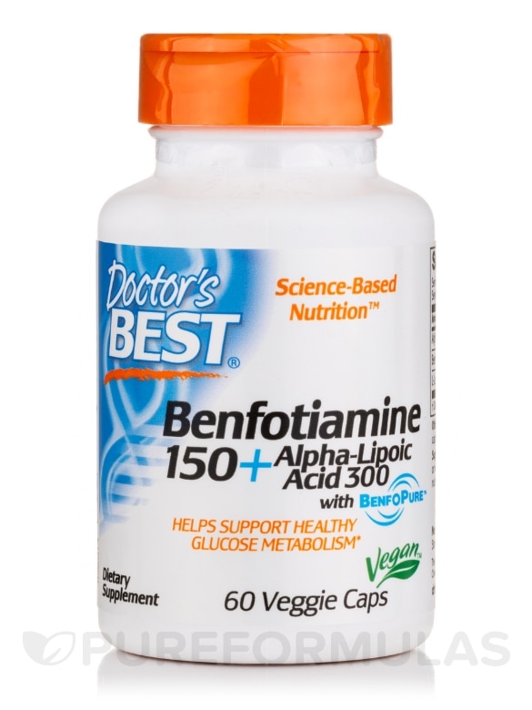 Benfotiamine 150 + Alpha-Lipoic Acid 300 with BenfoPure™ - 60 Veggie Capsules