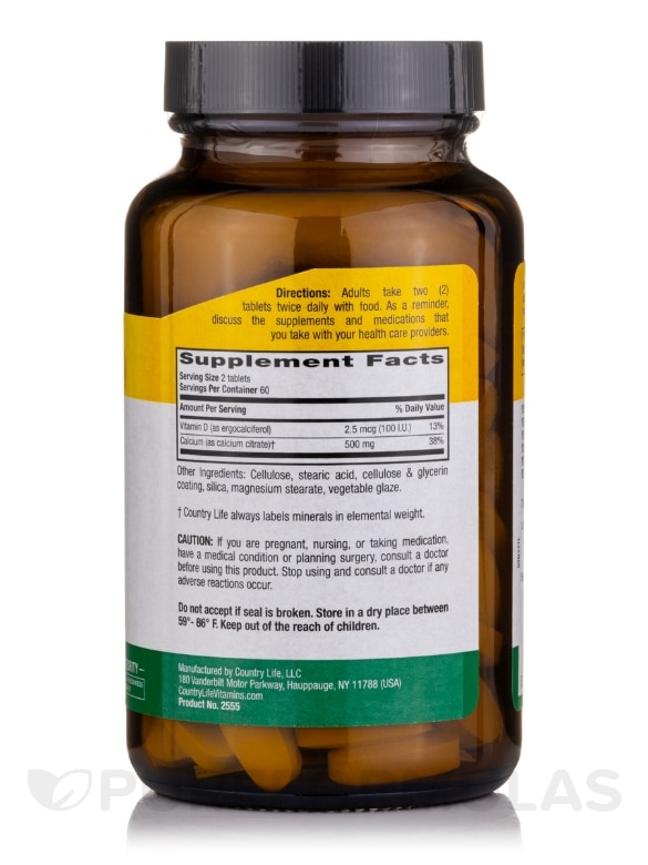 Calcium Citrate with D - 120 Tablets - Alternate View 1