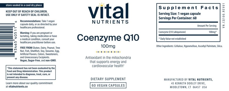 CoEnzyme Q10 100 mg - 60 Capsules - Alternate View 4