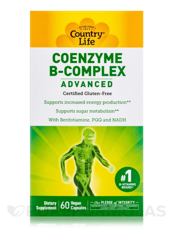 Coenzyme B-Complex Advanced - 60 Vegetarian Capsules - Alternate View 3