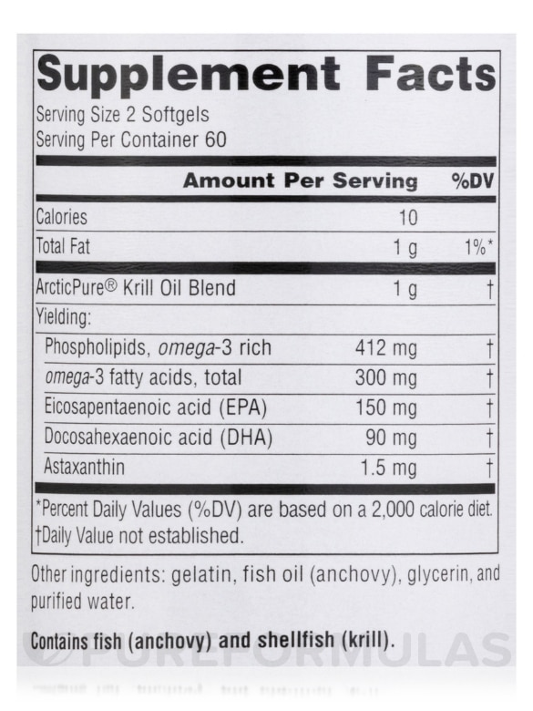 ArcticPure® Krill Oil 500 mg - 120 Softgels - Alternate View 4