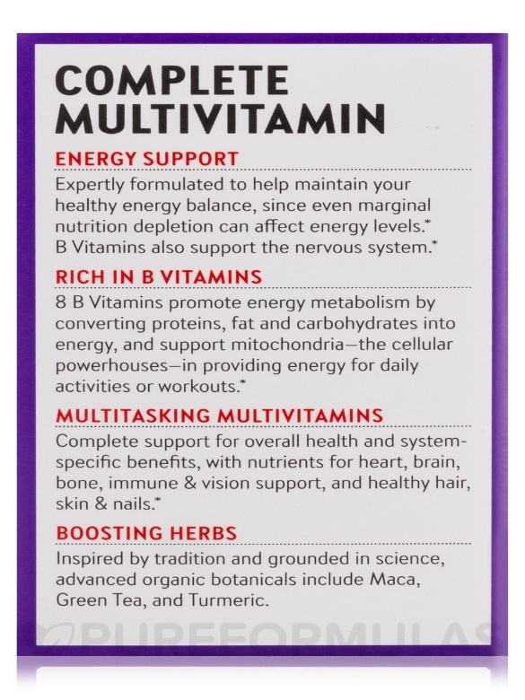 Perfect Energy Multivitamin - 96 Vegetarian Tablets - Alternate View 9