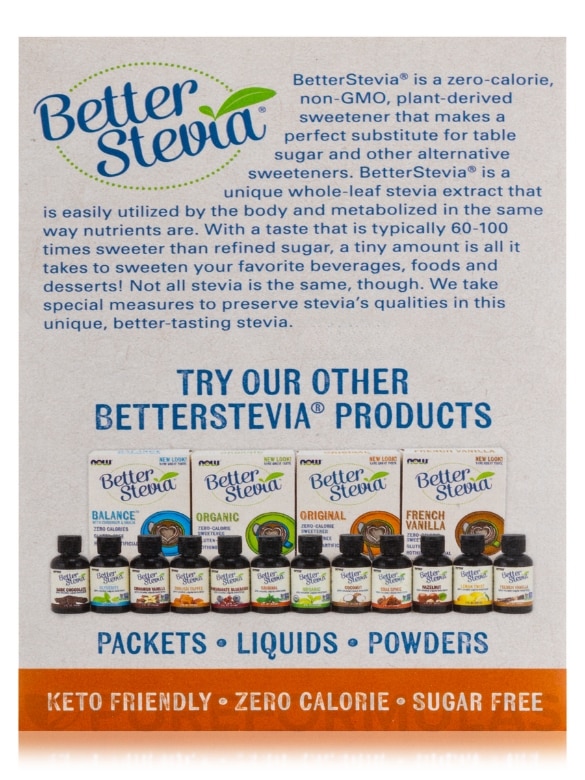 Better Stevia® Packets, Original - Box of 100 Packets - Alternate View 6
