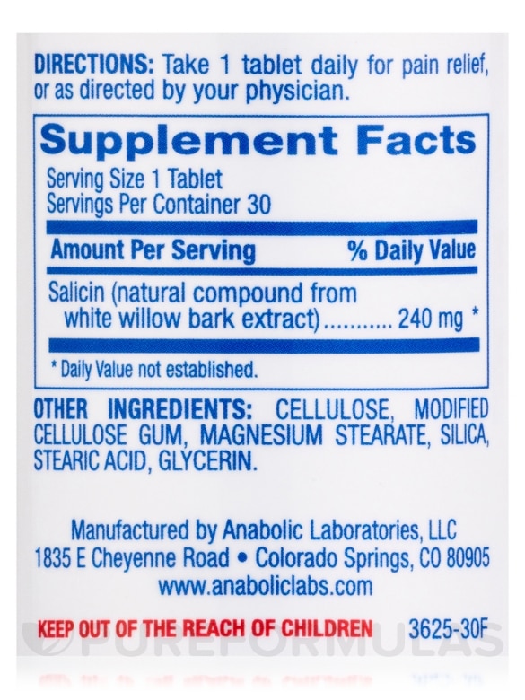 Salizain™ - 30 Vegetarian Tablets - Alternate View 4