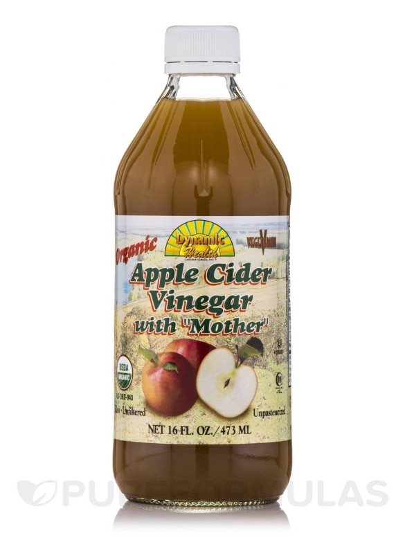 Organic - Raw Apple Cider Vinegar with Mother (Glass Bottle) - 16 fl. oz (473 ml)