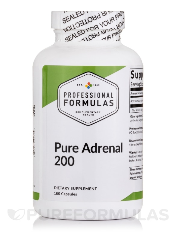Pure Adrenal 200 - 180 Capsules