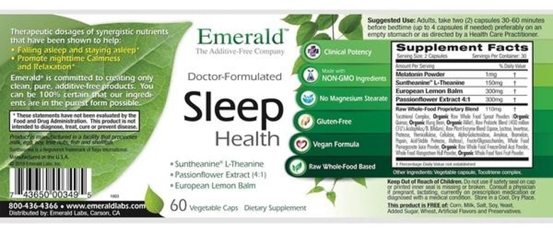 Sleep Health - 60 Vegetable Capsules - Alternate View 1