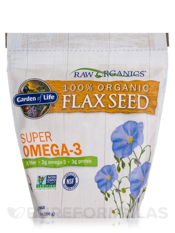 Organic Ground Flax Seeds - 14 oz (397 Grams)