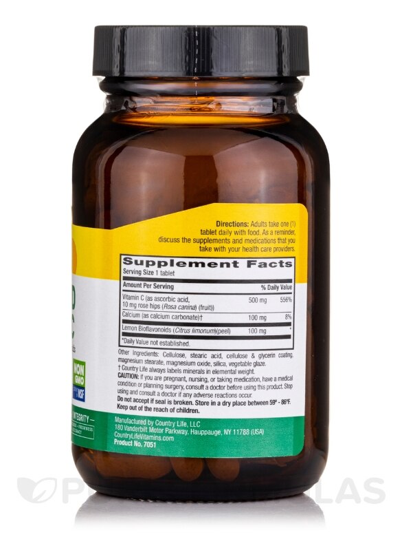 Buffered Vitamin C 500 mg - 100 Tablets - Alternate View 1