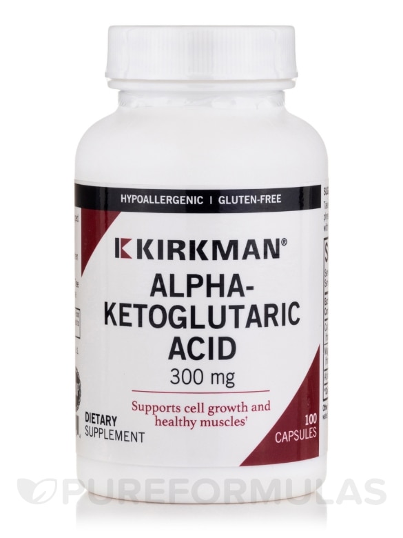 Alpha-Ketoglutaric Acid 300 mg -Hypoallergenic - 100 Capsules