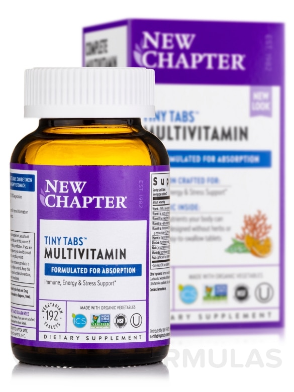 Tiny Tabs Multivitamin - 192 Vegetarian Tablets - Alternate View 1