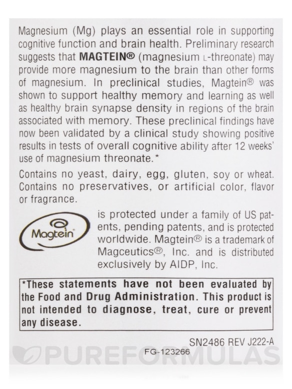 Magtein™ 667 mg - 180 Capsules - Alternate View 5