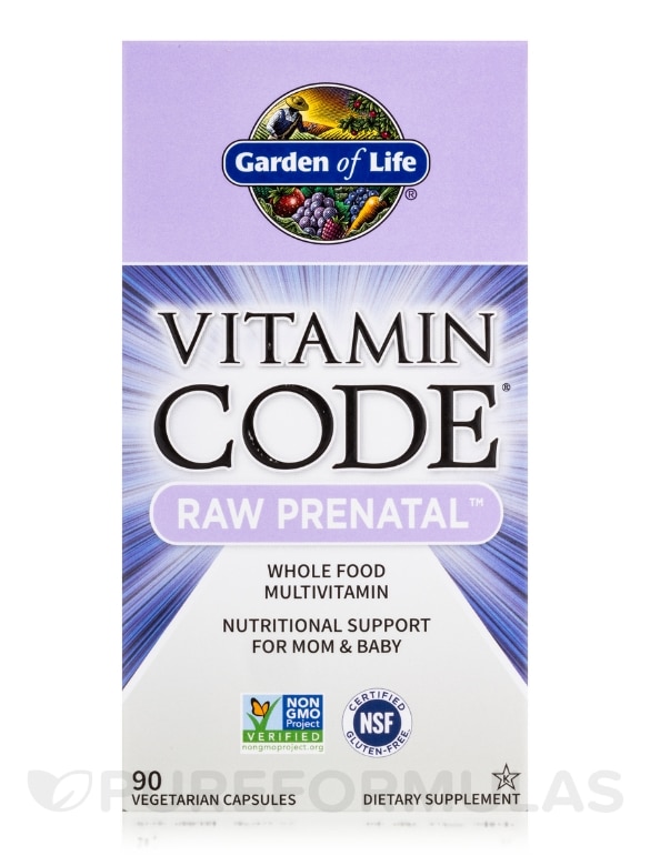 Vitamin Code® - Raw Prenatal - 90 Vegetarian Capsules - Alternate View 3
